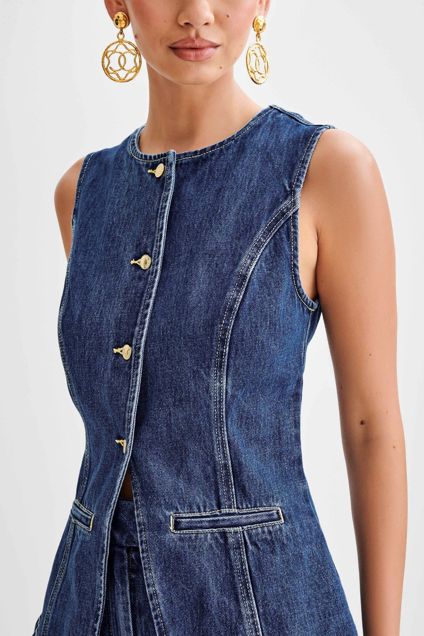 Mira™ | Trendigt denimset med knappar