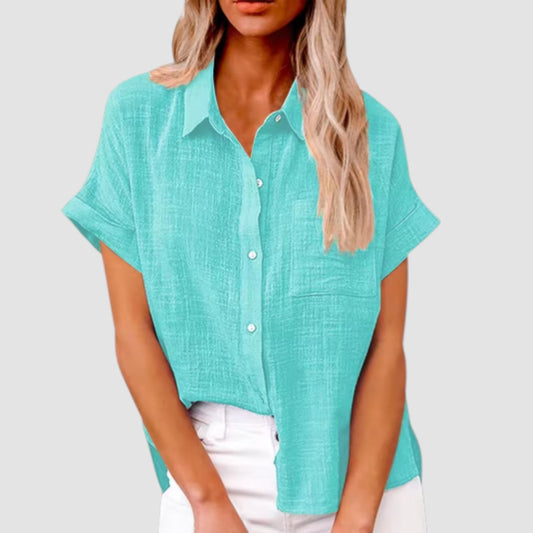 Mira™ | Lova – Kortärmad skjorta i mjuk viskosblandning