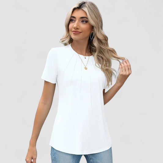 Mira™ | Noelie – Kortärmad topp med sömdetaljer