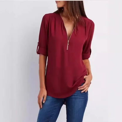 Mira™ | Ronja – Elegant topp med dragkedja