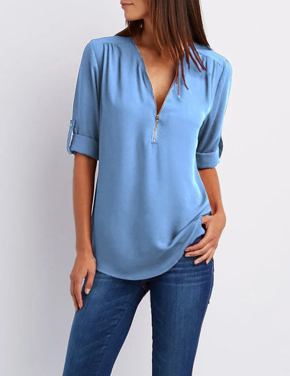Mira™ | Ronja – Elegant topp med dragkedja