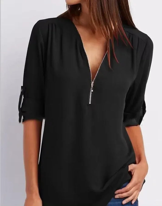 Mira™ | Ronja – Elegant topp med dragkedja