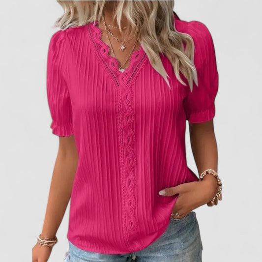 Mira™ | Mira – Feminin topp med spetsdetaljer